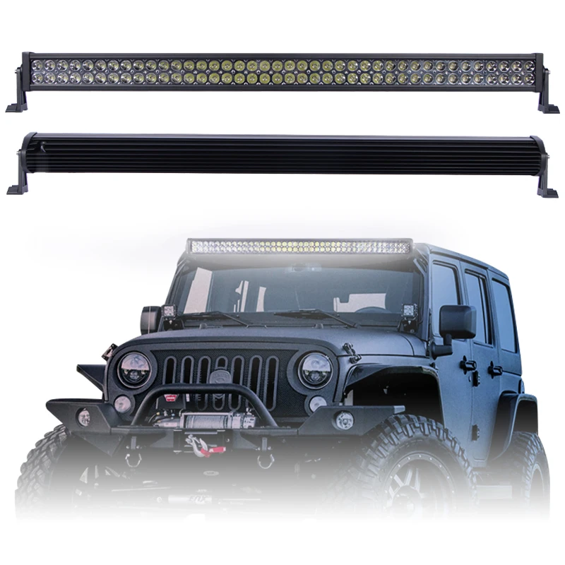Double row 226 inch off-road vehicle truck top light IP67 waterproof strip light 12v80W white LED light bar
