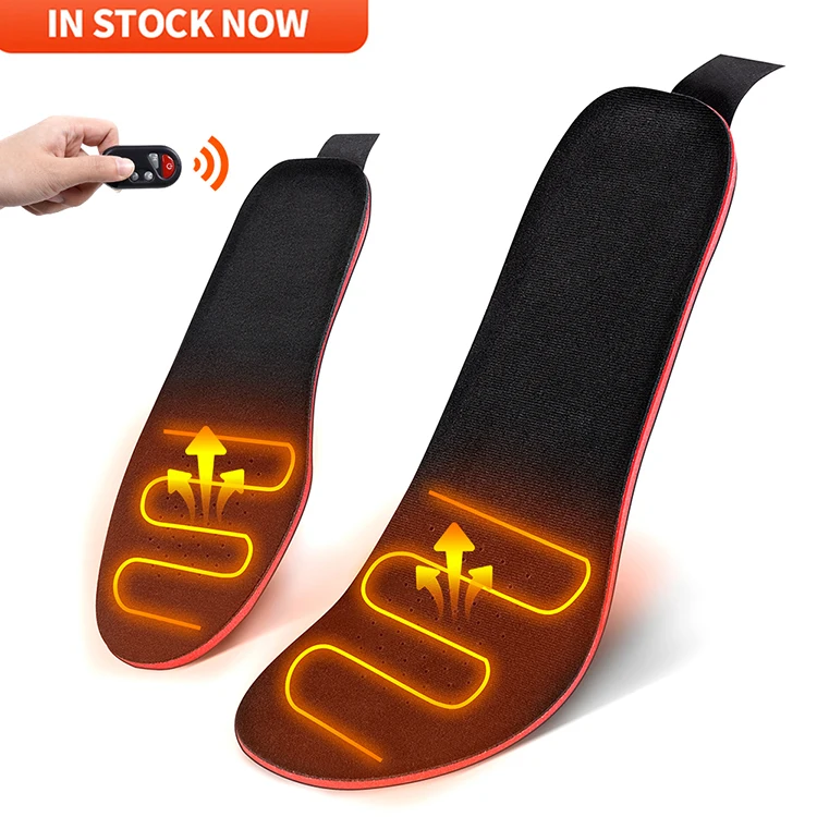 Bulk Spot Wholesale Electric Rechargeable Heating Soles Usb Heated Shoe Insoles With Remote