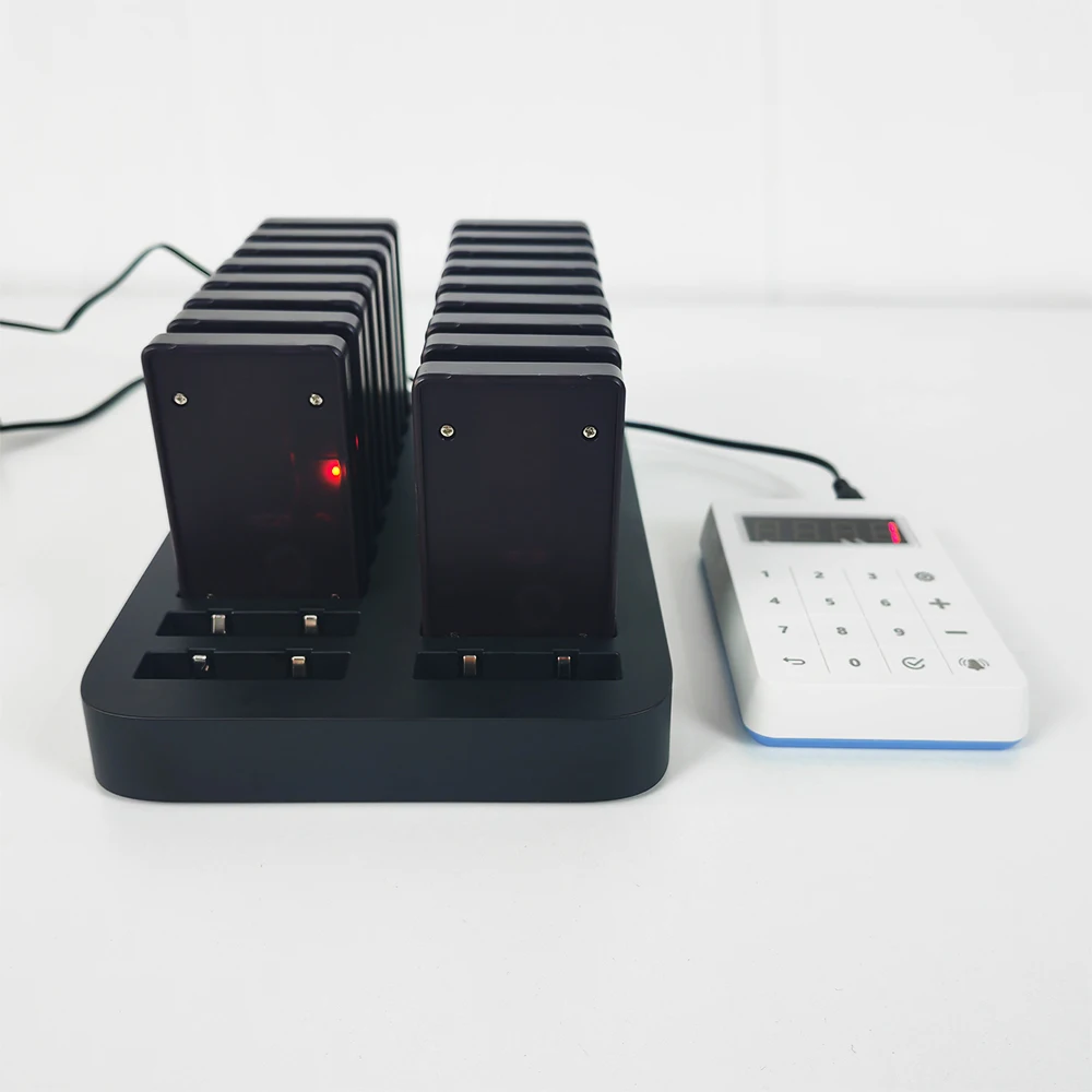 Wireless Fast Food Bar Customer Call Vibrating Coaster Pager Beeper Restaurant Guest Queue Paging System Manufacturer For Cafe