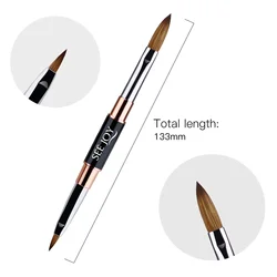Wholesale Metal Handle Nail Art Tool 100% Kolinsky Sable Acrylic Nail Brush Beauty Nail Kit