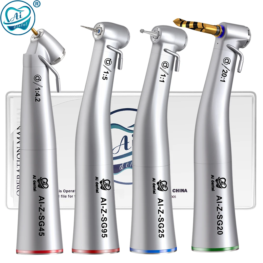 SG series Non-Optic Dental Surgical Series Handpiece Green Ring 80ncm Easy to Disassemble Hand Piece for Teeth Implant