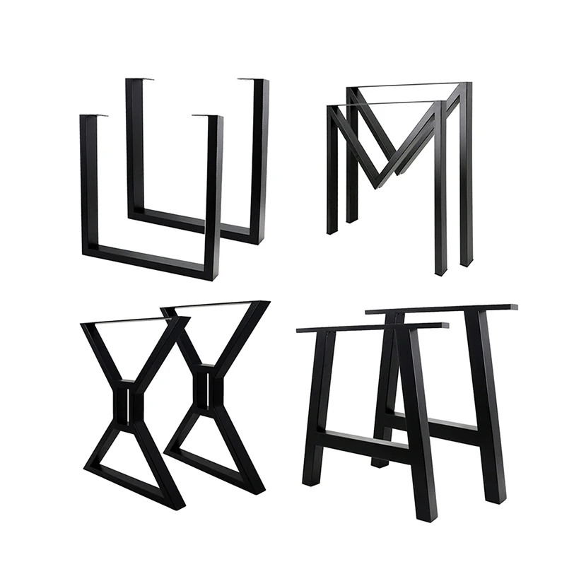 Modern Metal Wrought Iron Industrial Brass Trapezoid Table Legs Base Golden Legs For Dining Table Cast Iron Bench Legs