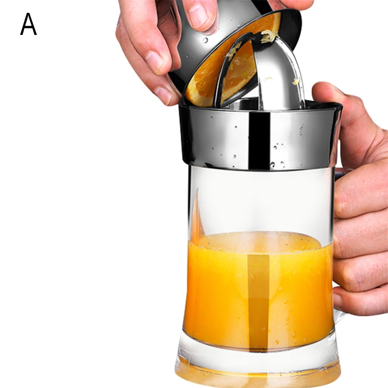 New generation senior kitchen portable glass fruit  oranger lemon stainless steel kitchen accessories citrus press manual juicer