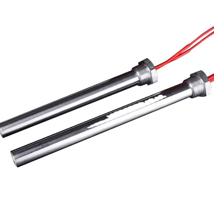 Threaded Stainless Steel 304 Sheath 9*200Mm 24V 220W Electric Resistance Cartridge Heater For Mold Heating