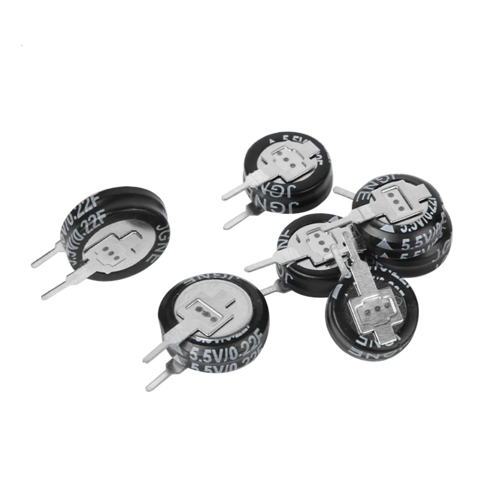 Low ESR 5.5V 0.22F Super Ultra capacitor high quality 9.5*5mm V Type Supercapacitor for Electricity Meter