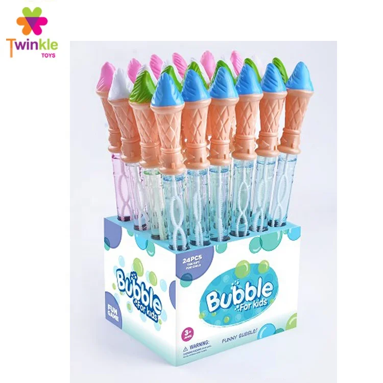 New Design Popular Kids Bubble ice cream and Fruit Shape Soap Bubble Game Toys Made In China