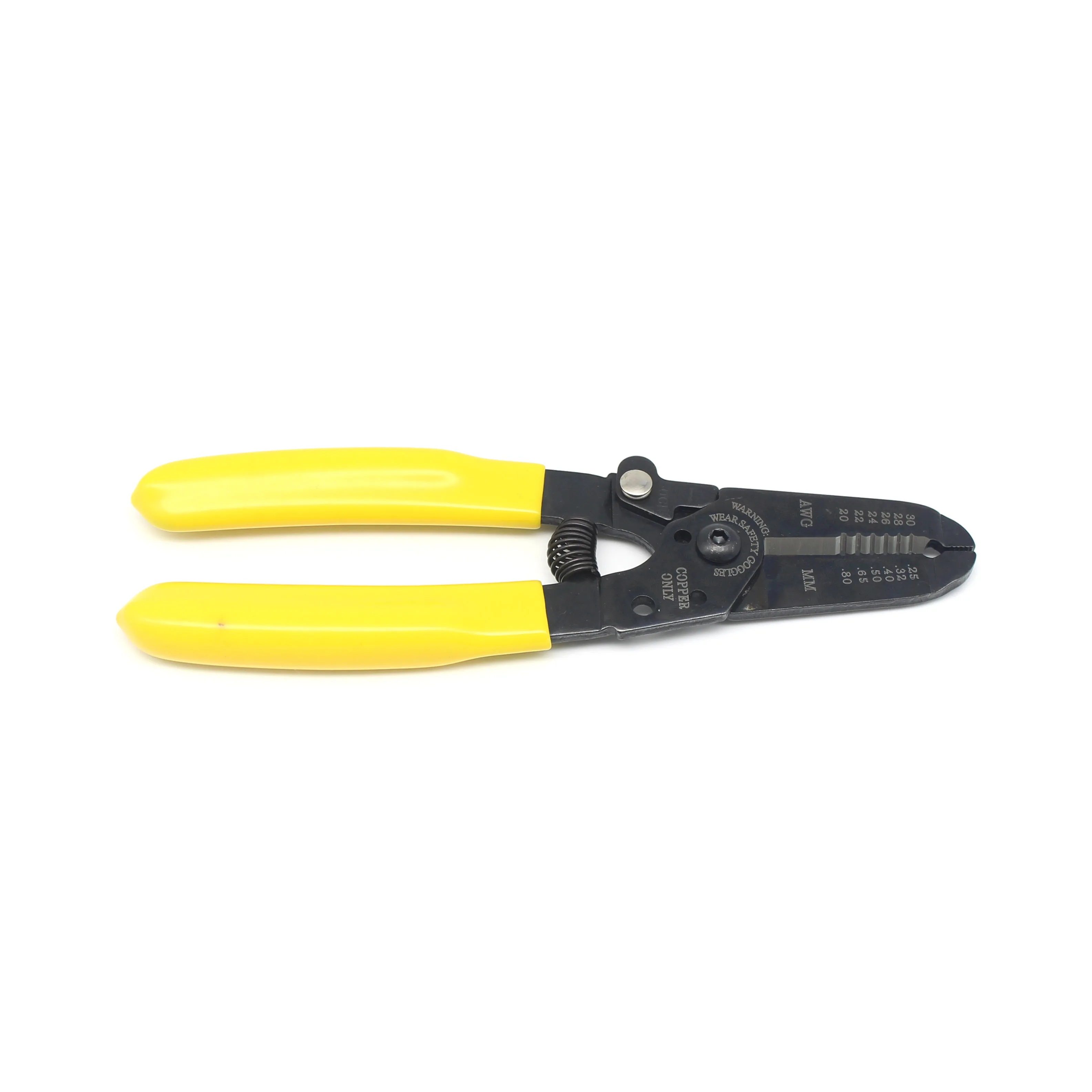 Black Oxide 20-30 Awg Yellow Handle Copper Electric Wire Stripper