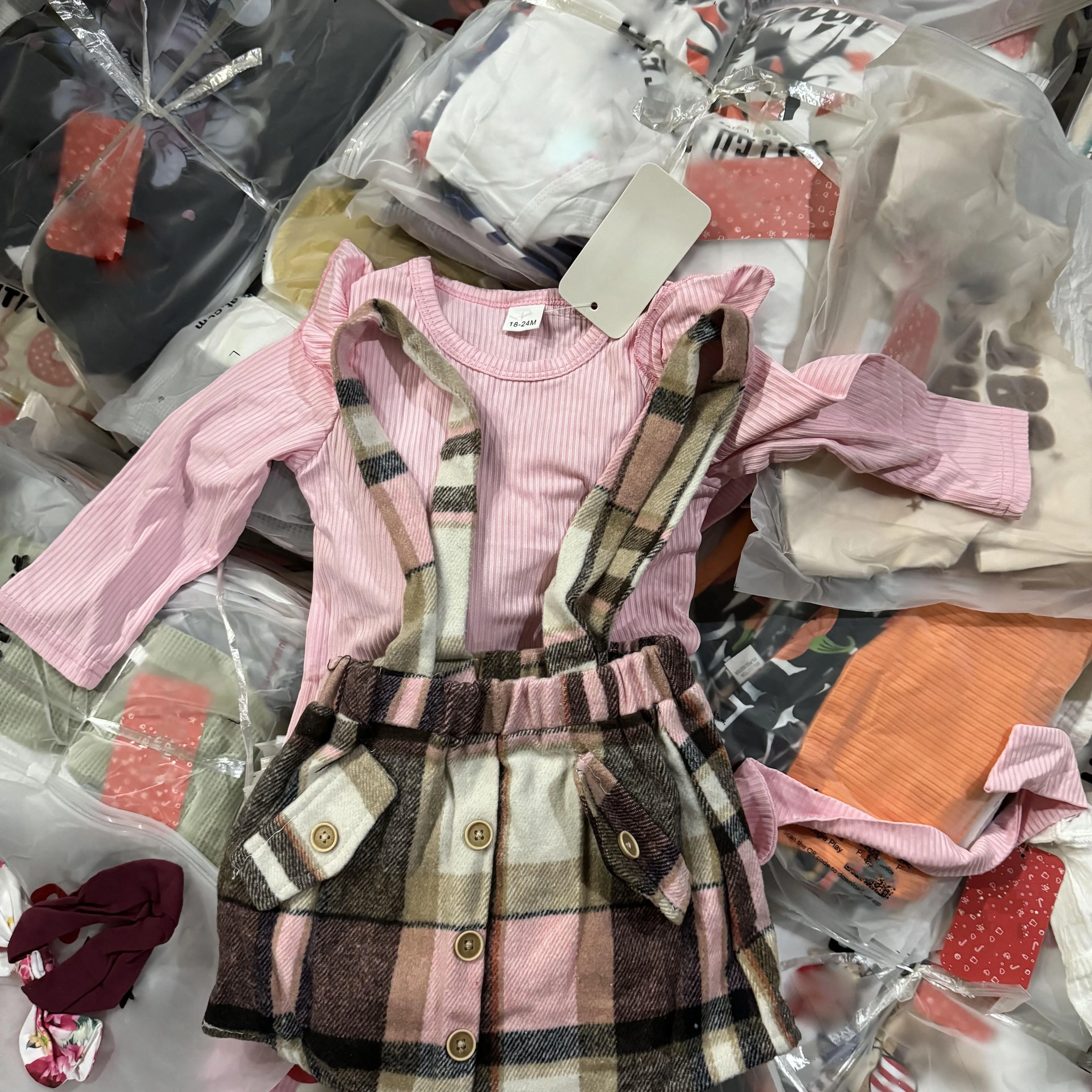 Clothing Wholesale Kids Sets Wear Brand New Suppliers Ropa De Ninos Children Wear Boy Girls Baby Clothes Bales