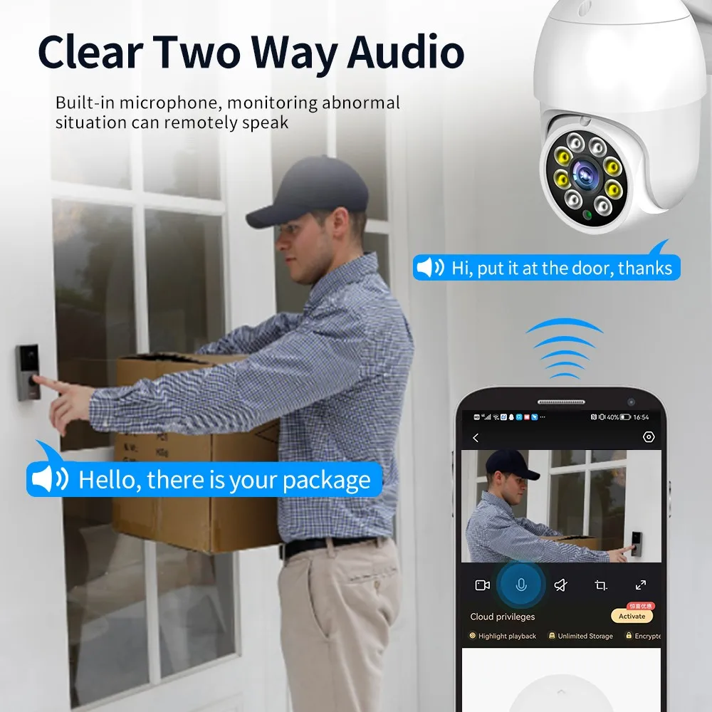 PGST 1080P HD камеры безопасности беспроводная наружная Wi-Fi камера наружная поддержка видео IP наружная камера