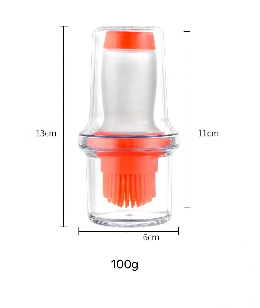 
New arrival silicone baking brush with PS cover and container 
