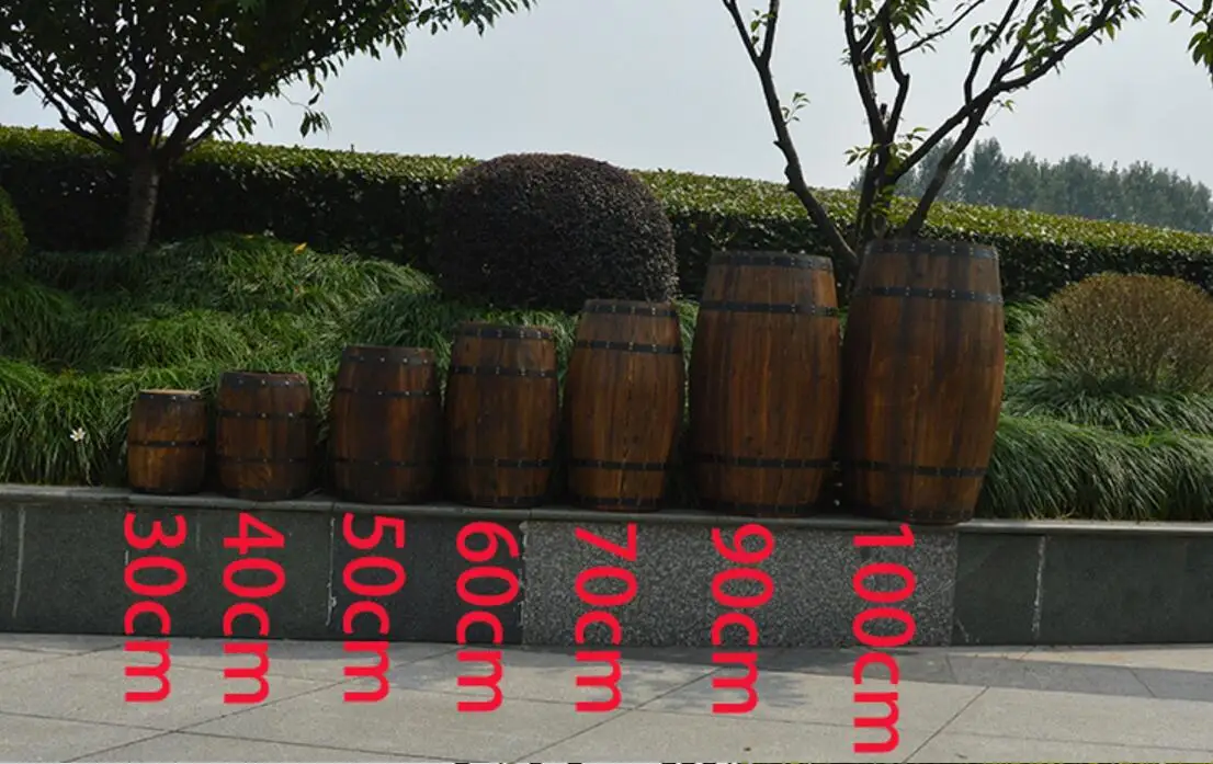 Decorative wooden barrel craft use bar decor wood barrels