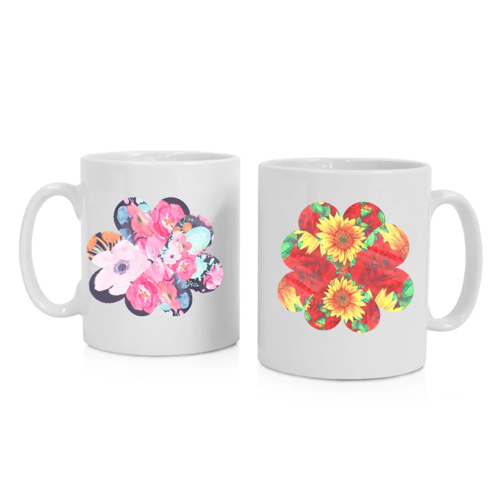 12inx5feet eco friendly realistic floral theme pattern self adhesive permanent vinyl sticker roll on mugs craft DIY