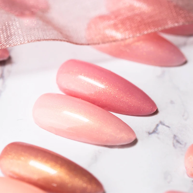 18 Colors Pink Glitter Nail Polish Gel Set With Free Color Chart