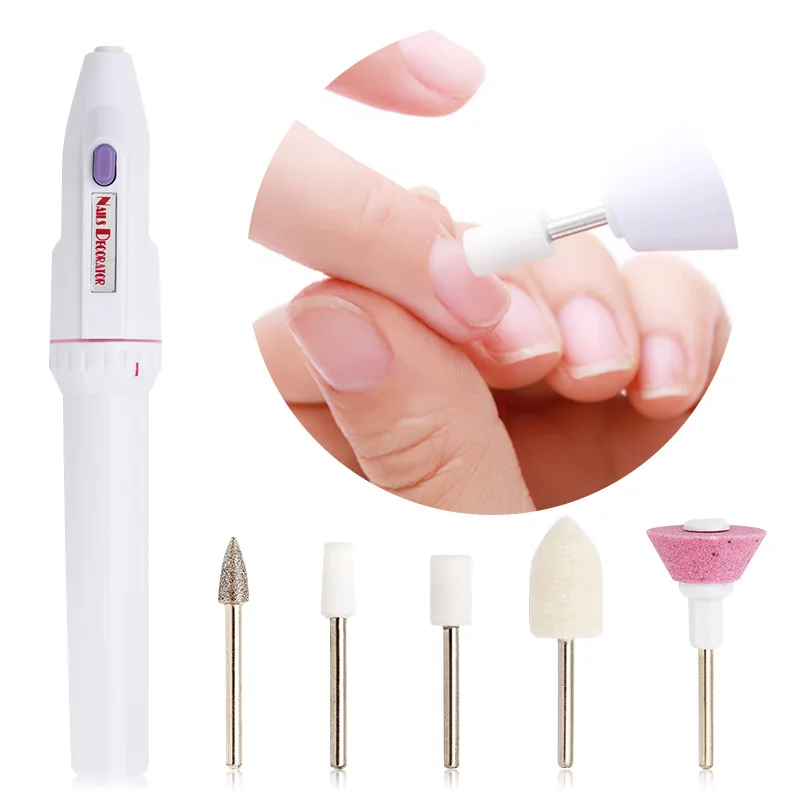Manicure portable nail battery polisher Mini written test nail polisher electric nail removing and exfoliating polishing tool