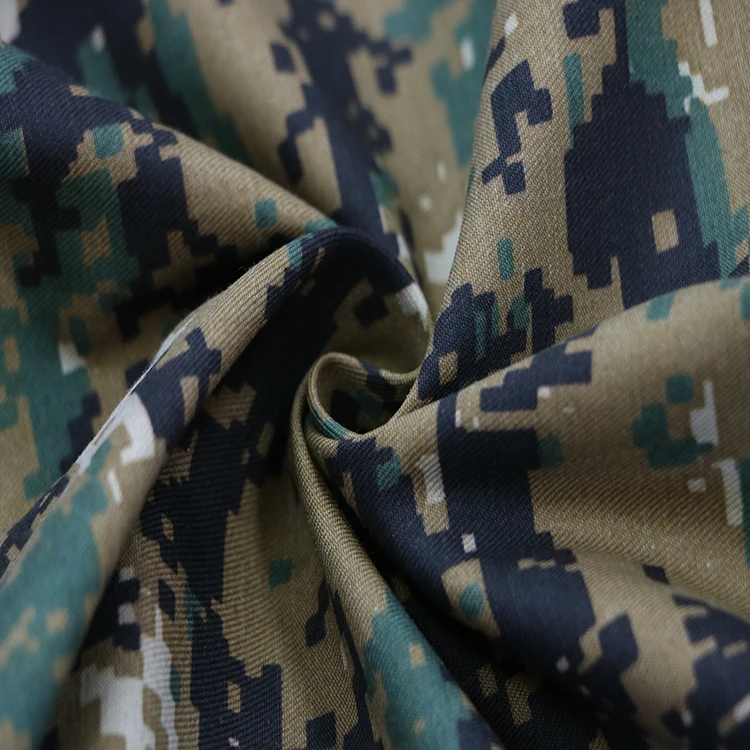 Woodland Digital Camouflage Fabric For Uniforms BT-163