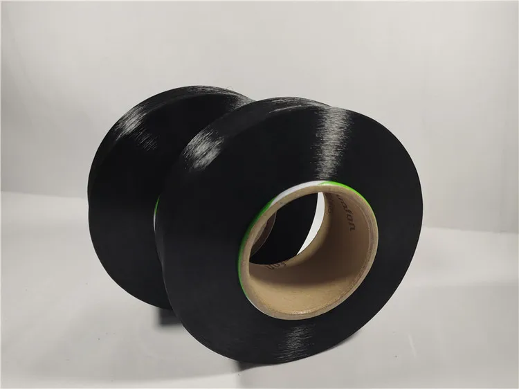 The latest product has a complete range of specifications 40D black spandex yarn high resilience high quality black spandex