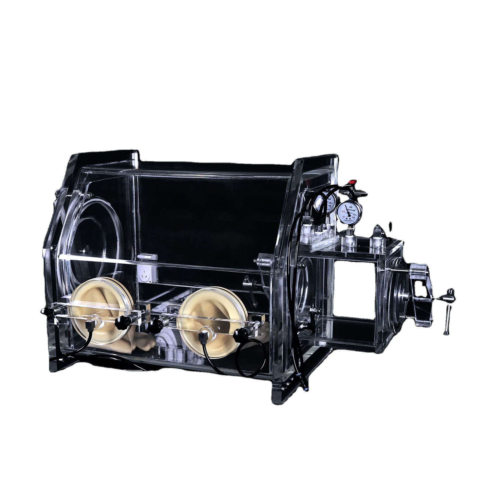 Transparent Acrylic Glovebox, Inert Gas Protective Box for Anaerobic Experiment Operation