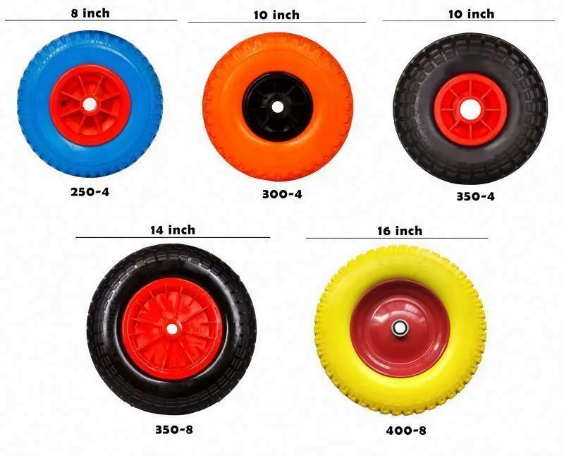 Wholesale solid rubber tyres and pu foam rubber wheels PU foam wheel