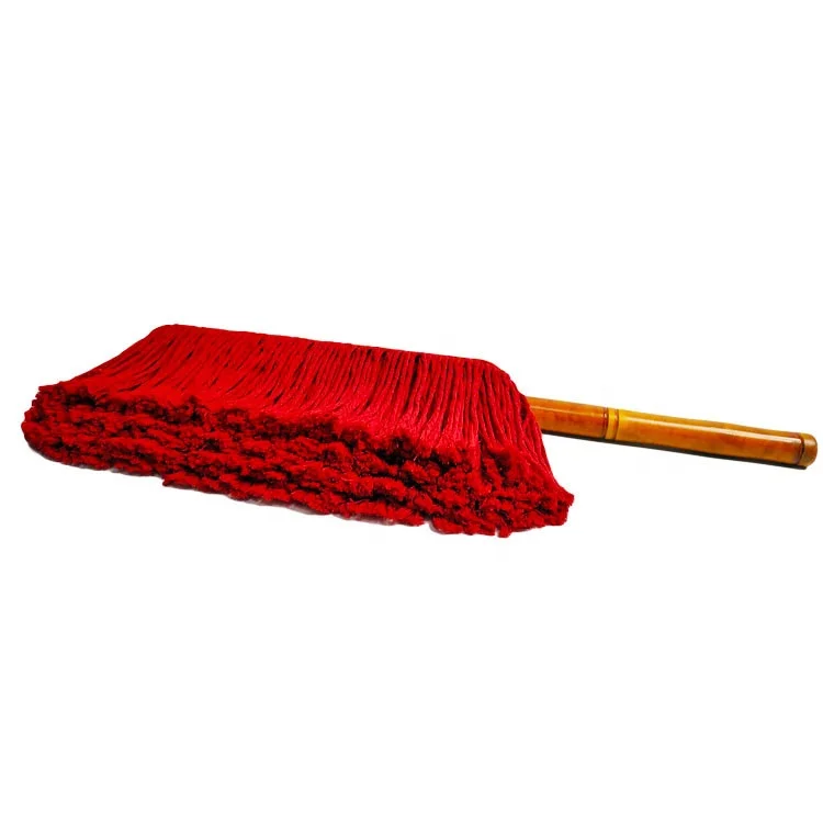 ESD Wax Cotton Car Cleaning Duster With Wood Handle