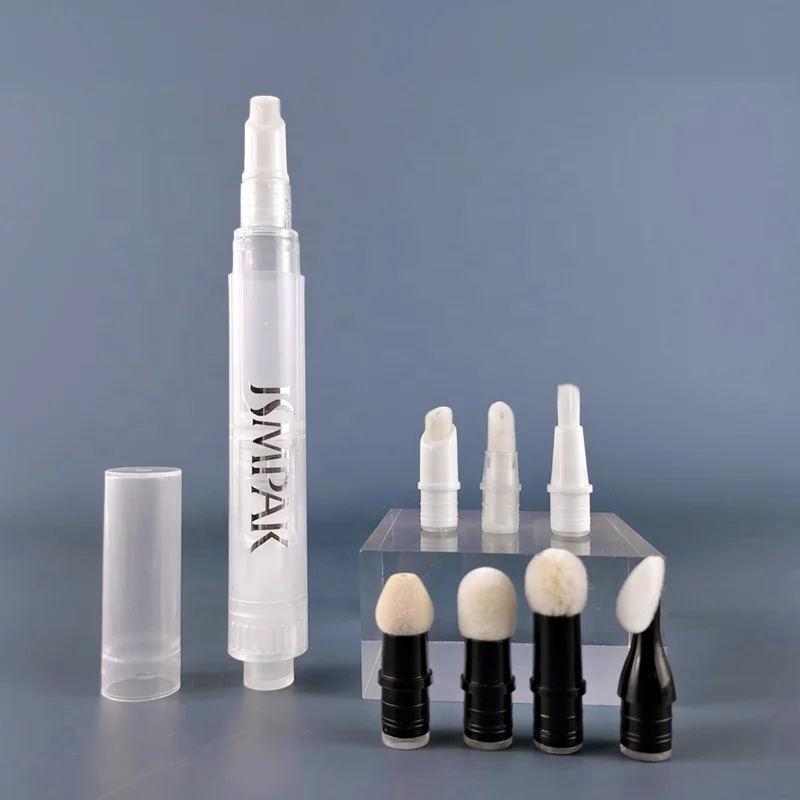 Custom Logo Round Plastic Package BB Cream Eye Essence Lipgloss Tube For Cosmetics With Caps