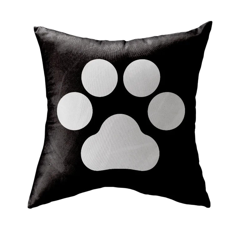 Sublimation Blank Sofa Pillows Decorative Throw Cushion Cover Pet Paw Pillow case
