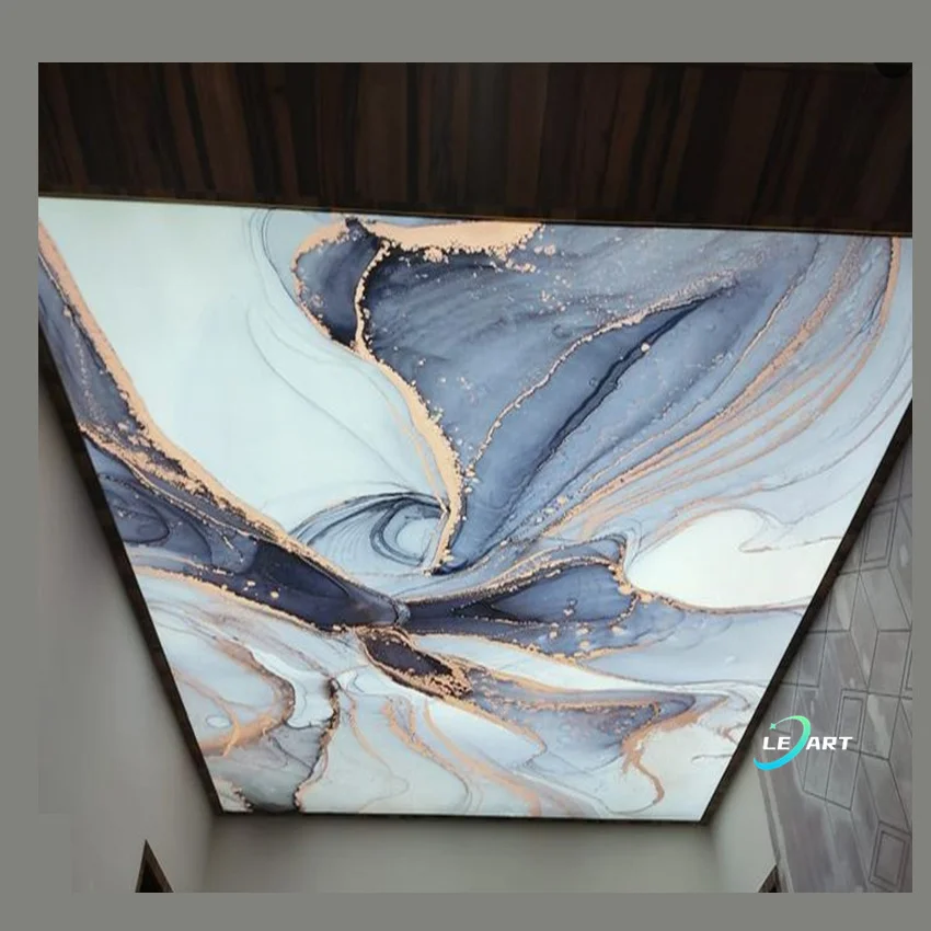 Современный декоры для интерьера пластиковые потолочные ПВХ яркие искусственные мраморные узоры световые ткани