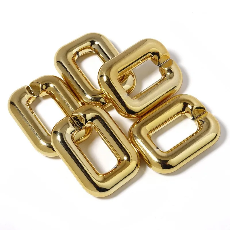 32*42mm Acrylic Flat Twist Oval Open Ring Link Chain Keychain For Charm Jewelry Making Handbag Key Strap Accessories