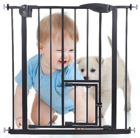 Durable Home Baby Safety Barrier Child Safety Gates with Small Pet Door Baby Gate Fence for Stairs Baby Supplies
