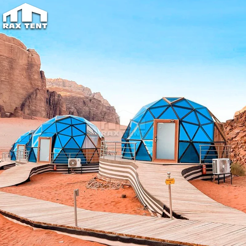 6M 7M Glamping Glass Dome House for Resort Hotel with High Temperature Resistance in Desert
