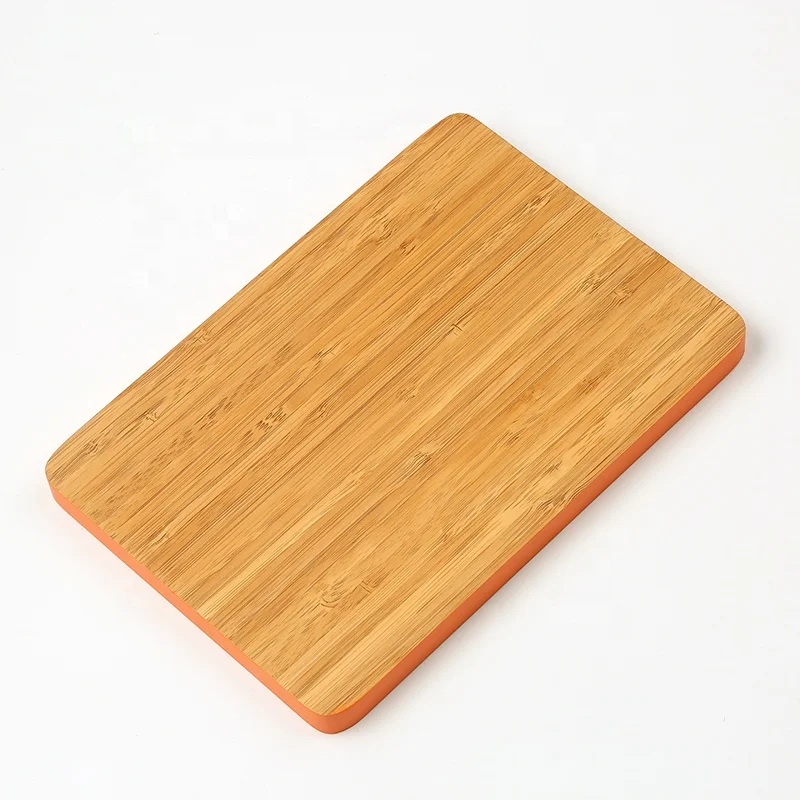 Wholesale meat vegetable bamboo chopping block cutting board set with color edge