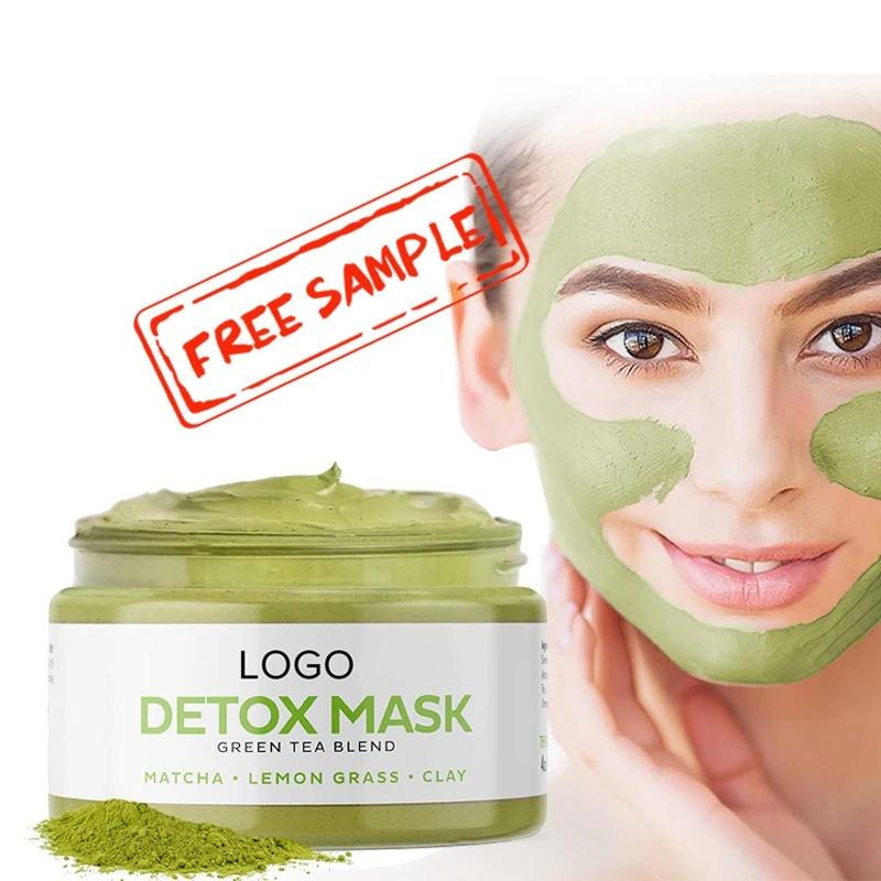 OEM Mud Face Mask Mascarillasl Facial Green Tea Detox Mudmask Skin Deep Cleansing Acne Treatment Blackhead Remover Clay Mask