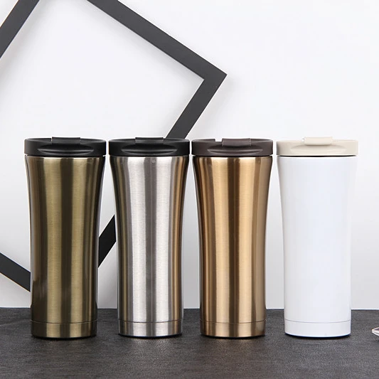 Watersy wholesale hot-selling 304 stainless steel 16 oz insulated thermal travel coffee mugs double wall with Flip lid
