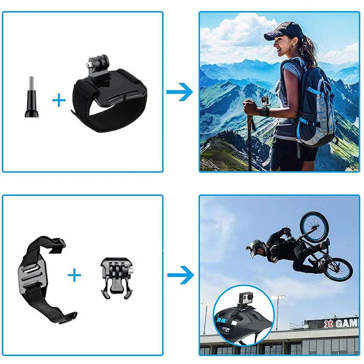Оптовая продажа Gopro Hero 7 комплект крепления для экшн-камеры gopro