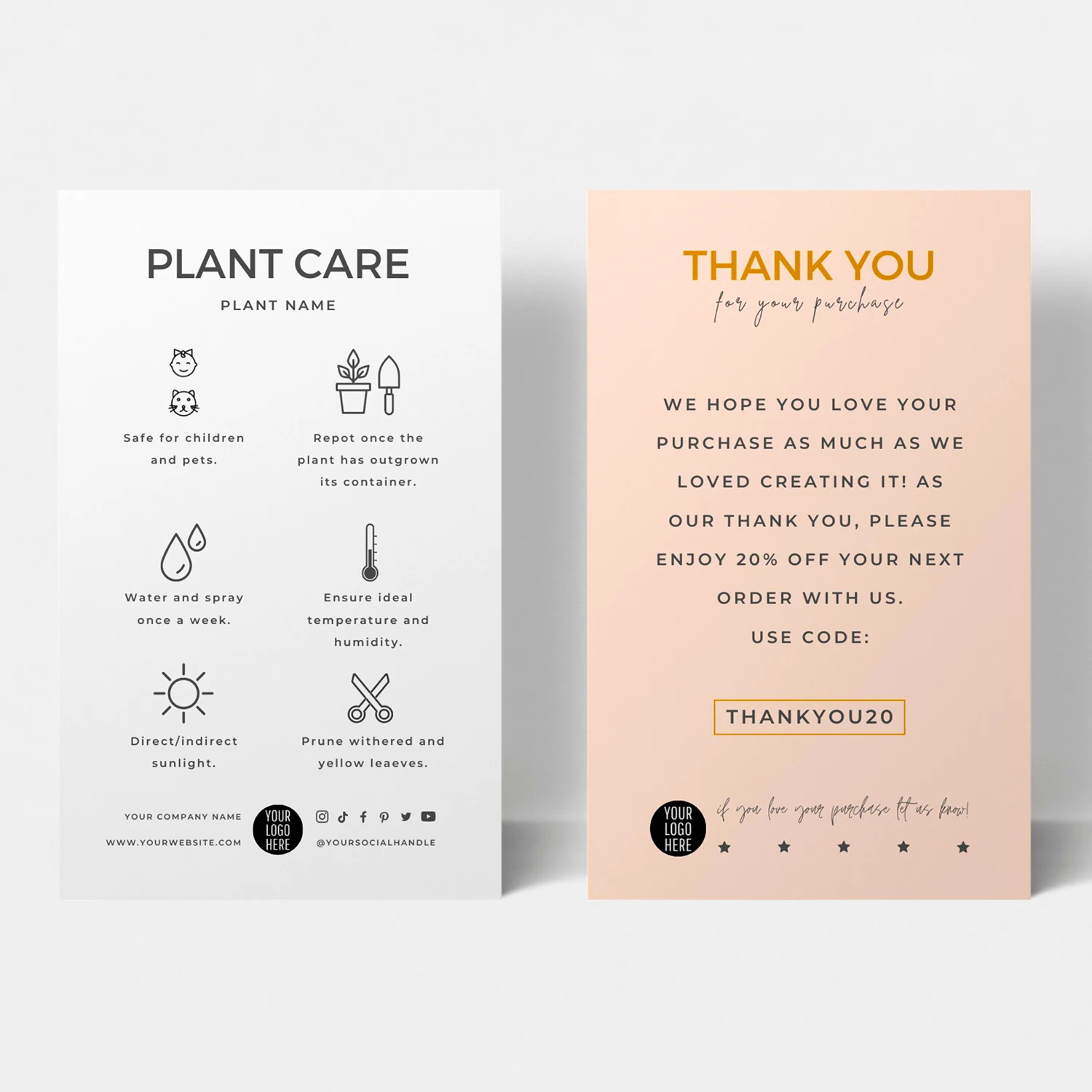 Custom Logo Design Both Sides Printing Art Paper Business Promotional Advertising Thank You Greeting Cards Custom Postcard