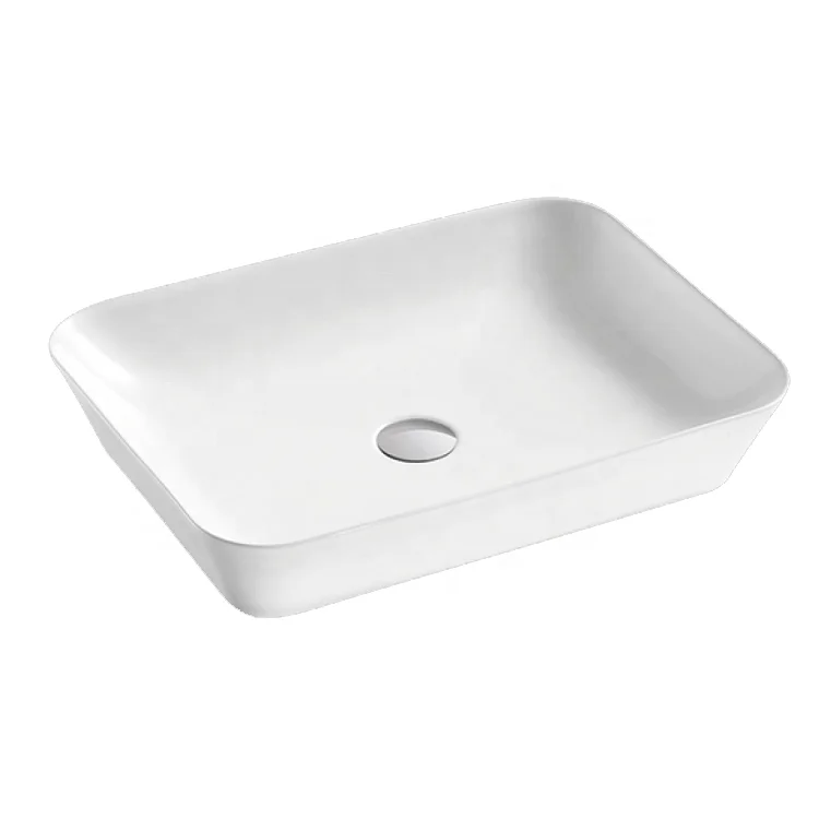 ANBI Slim Edge Bathroom Ceramic Basin Manufacturers White Matt Black Color Art Wash Basin For Hotel Washroom
