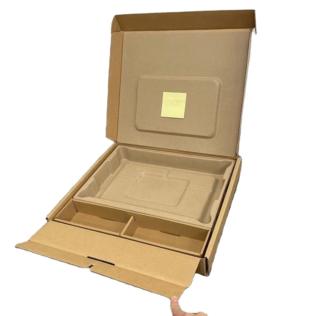 Wholesale custom corrugated box with molded pulp packaging insert tray