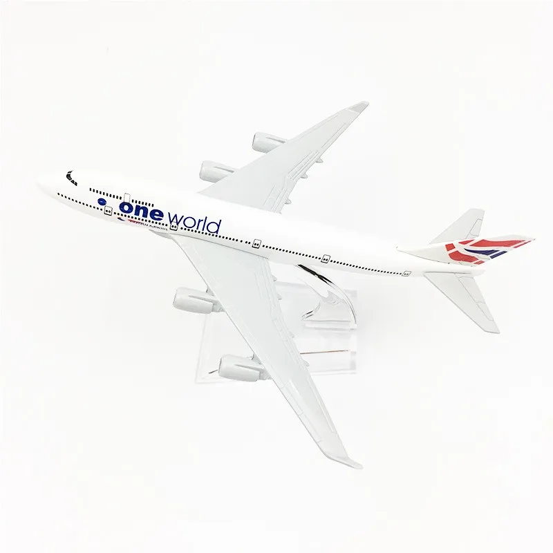Gift Set Scale 1:400 16cm Boeing B747 One World Airline Aircraft Models Plane