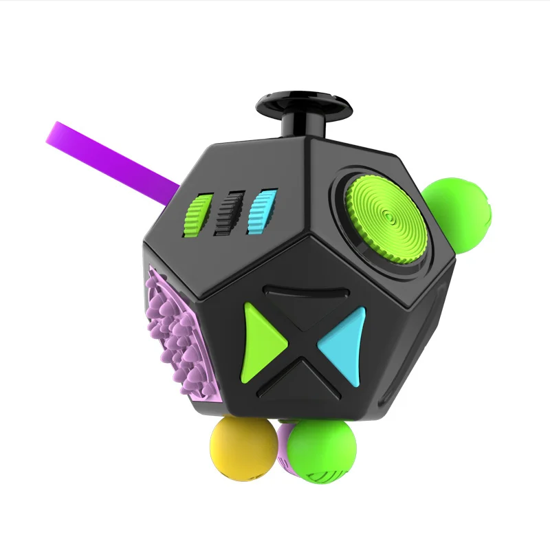 New Mini 12 Sides Magic Gadgets Kid Fidget Cube Toys Hand Spinner Toy Gifts Anti Depression Cube
