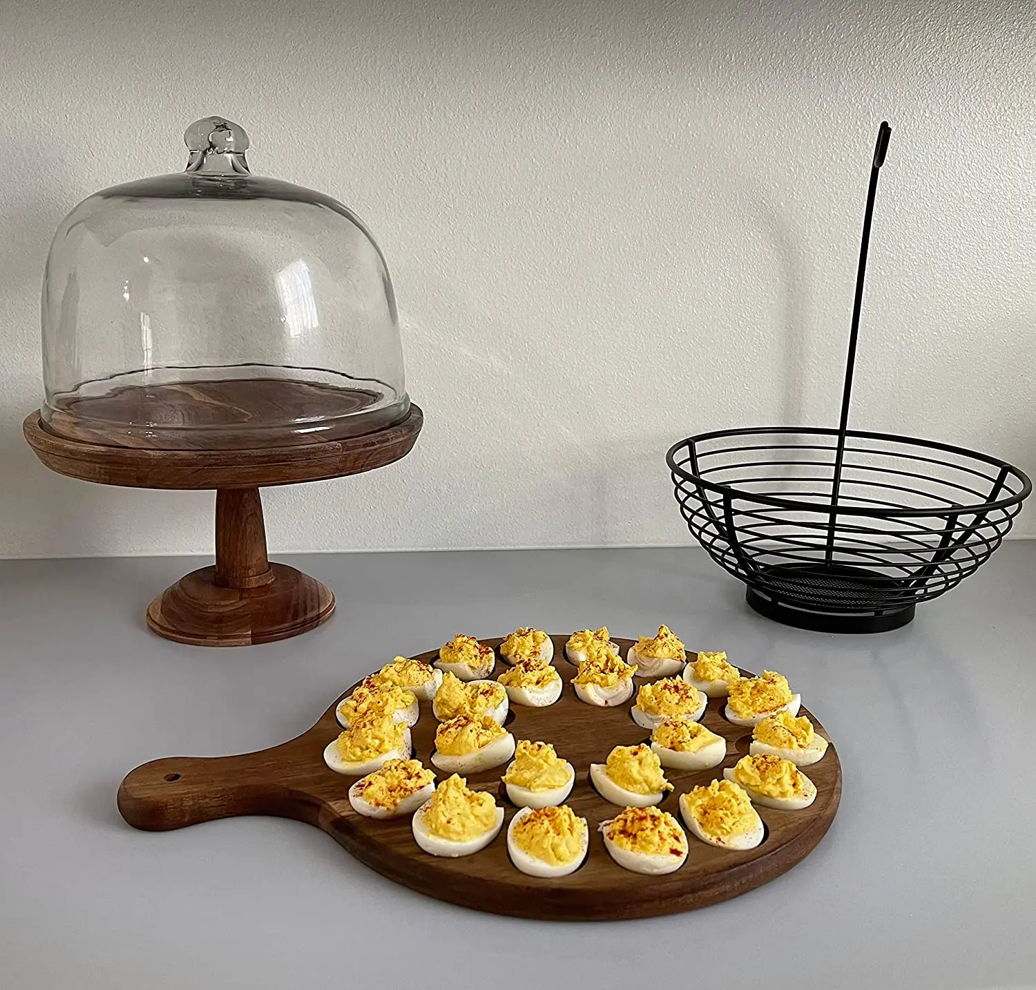 Household storage wooden egg tray pastry shop egg storage box wooden egg Acacia wooden dinner plate