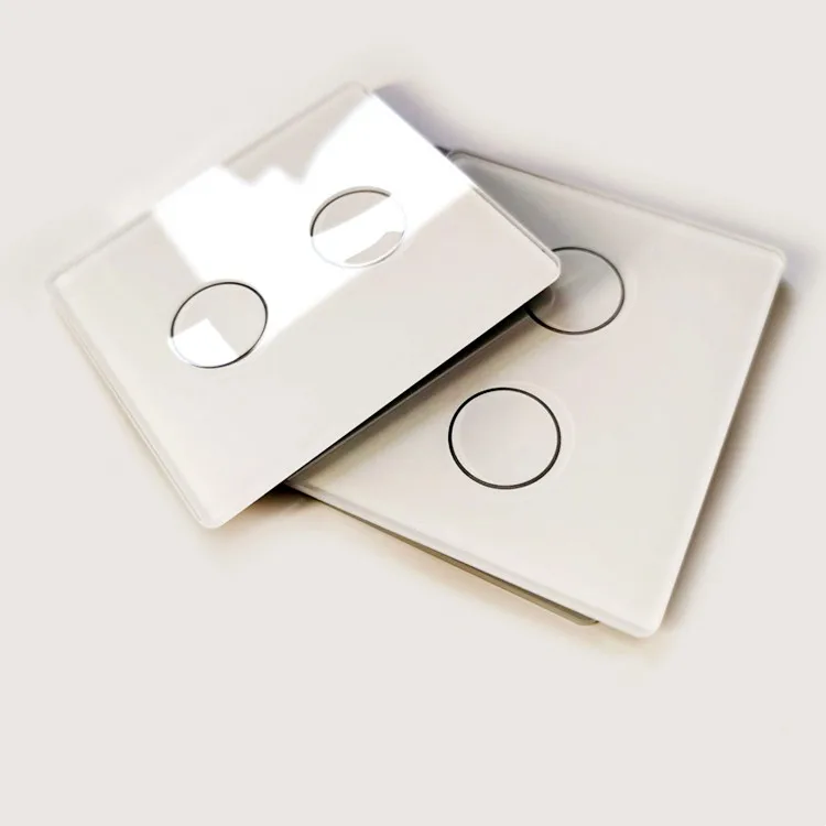 Custom wall Socket Glass Switch Panel Light Glass Electrical Touch Switch toughened crystal Glass panel of touch switch