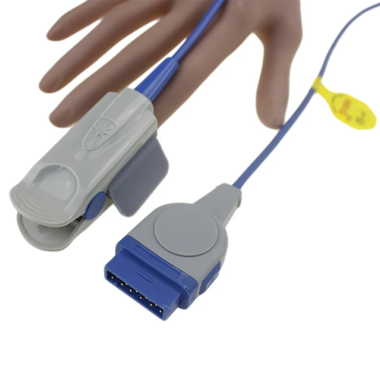 cheap reusable durable adult silicone soft tip spo2 sensor cable for GE Ohmeda 11pin