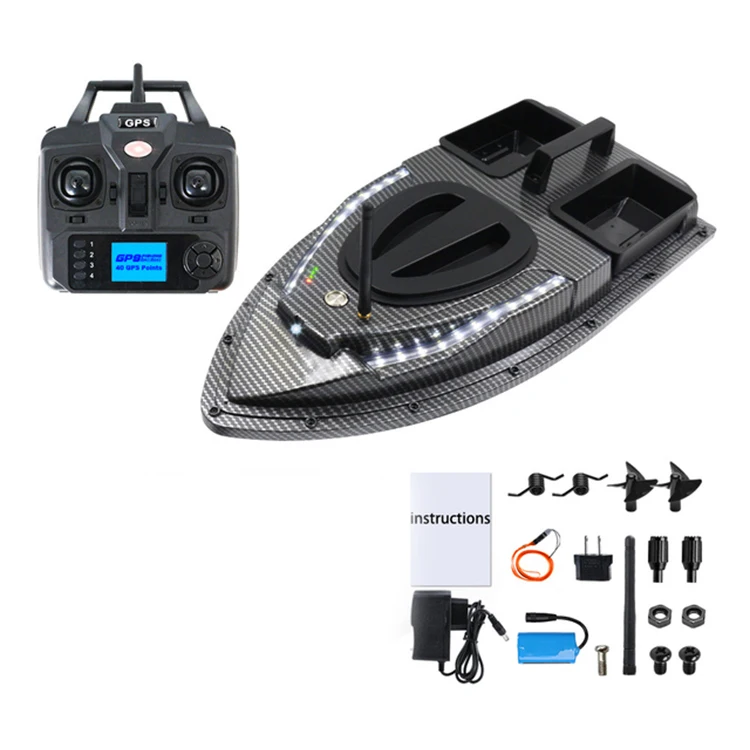 Flytec V900 40 Points GPS LCD Display RC Fishing Bait Boat Electric 500M Distance Upgraded Version V900 RC Boat