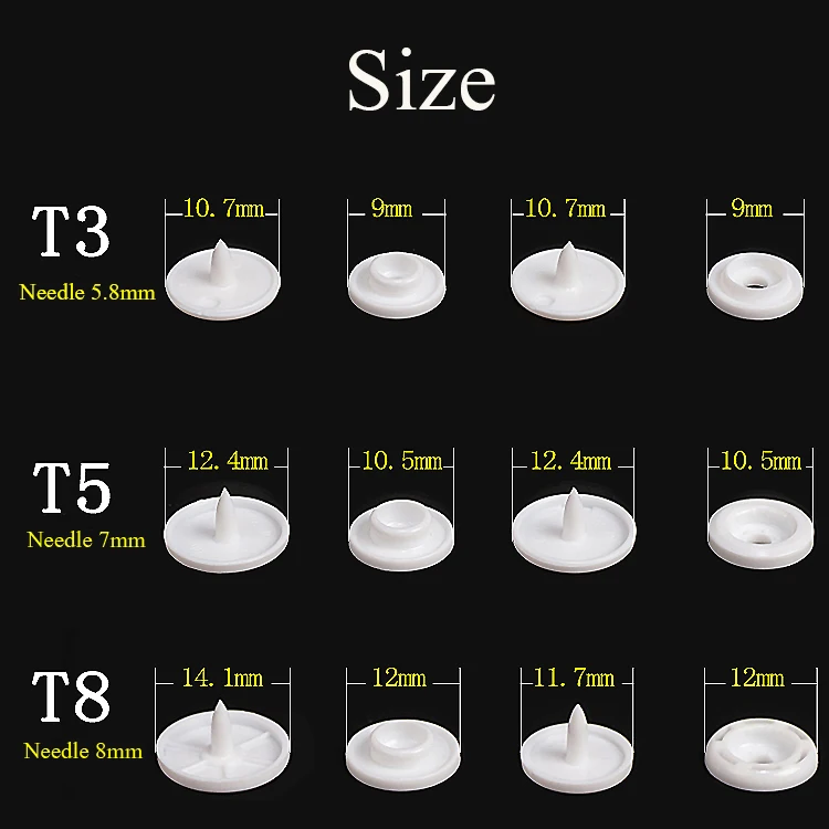 Matte non grossy/grossy kam snap button t5/t3/t8