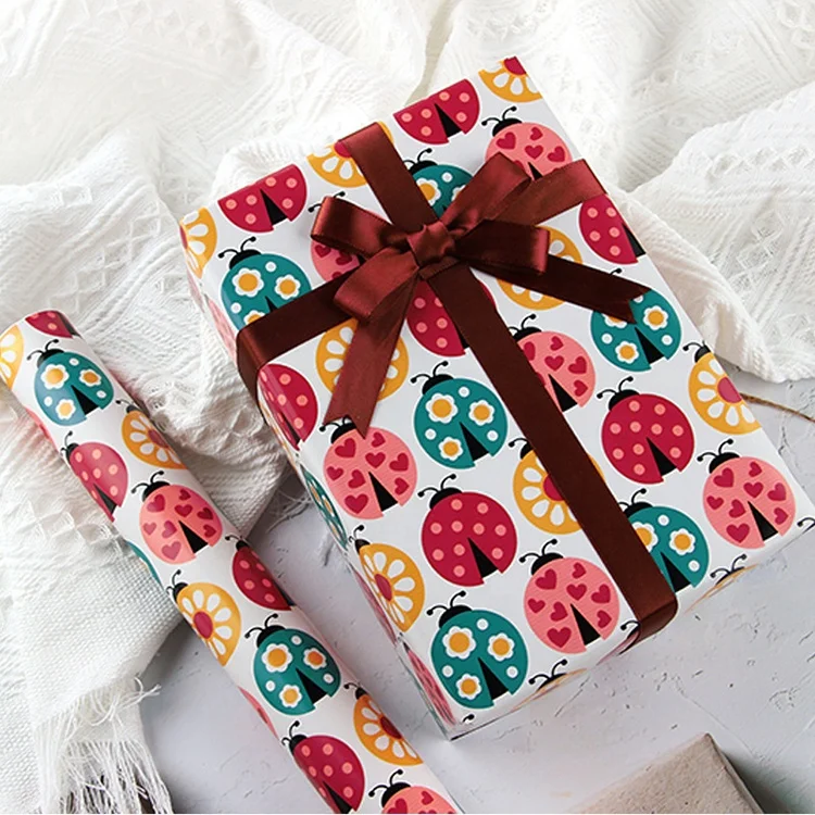 Wholesale custom high quality wrapping kraft paper for gift packaging hot sale luxury wrapping paper.
