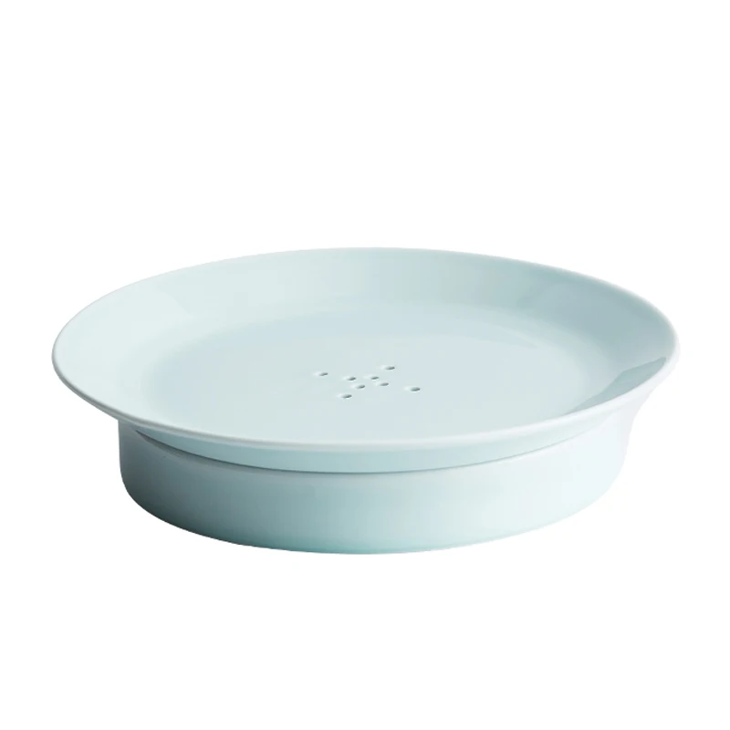 
Hotel Clubhouse Tableware Blue Round Plate Dry ice tray 12/128 