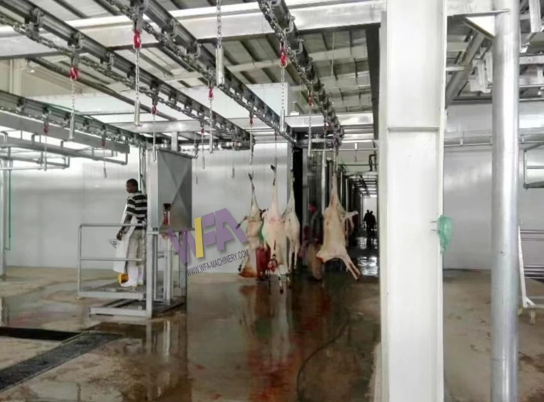 WFA Factory Sheep Abattoir Slaughterhouse Equipment Goat Carcass Slaughtering Equipment Transport Convey Meat Rail