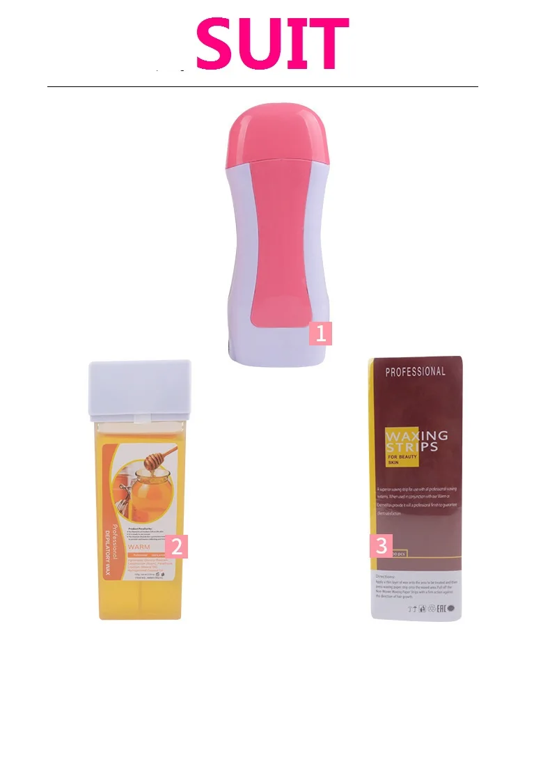 Pink 100 G Depilatory Roller warm Wax Heater/depilatory Roll On Wax warmer hand held single roller wax machine