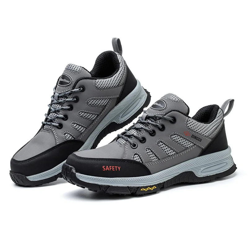 Factory Price smashing puncture-proof lightweight plastic toe safety shoes for men