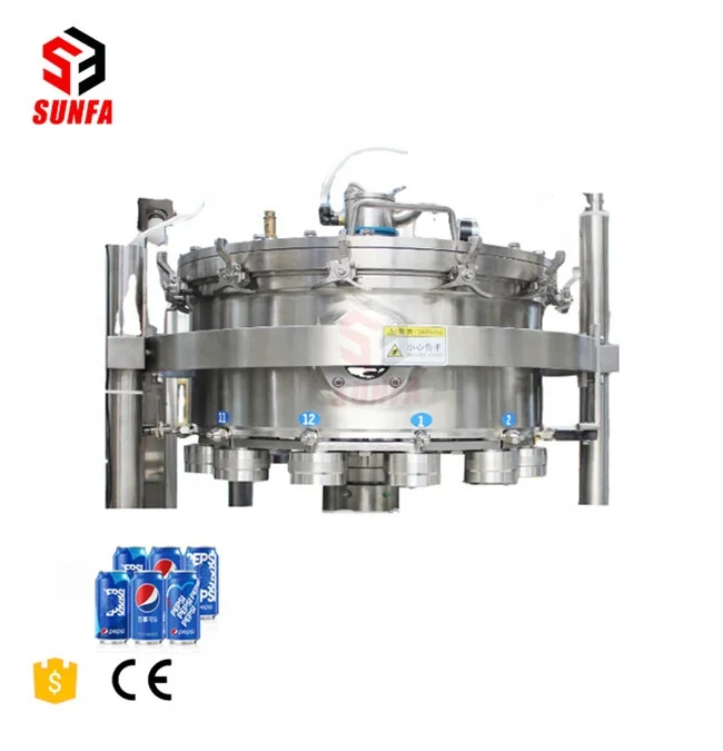 Carbonated beverage filling production line in cans