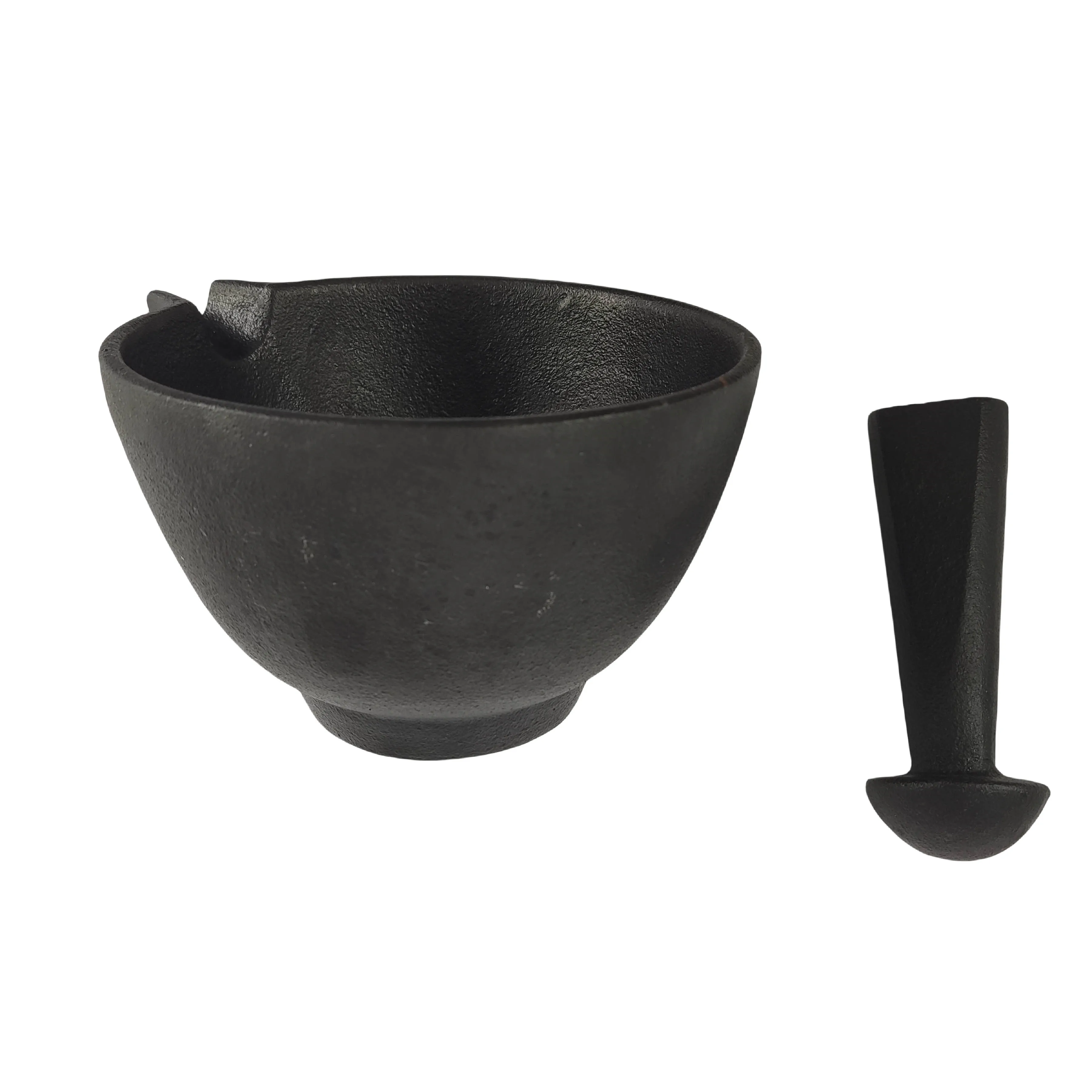 High Quality Diameter 13cm 15cm Cast Iron Bowl Garlic Tank Mortar And Pestle